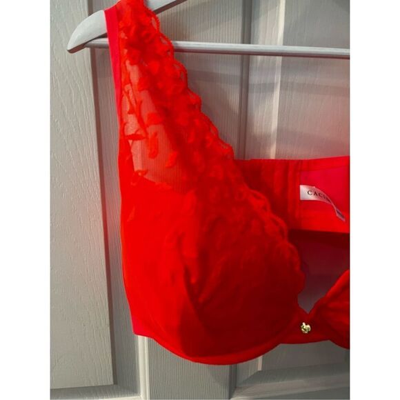 Cacique Orange High Apex Plunge Bra sz 44DDD NWOT - Picture 2 of 7